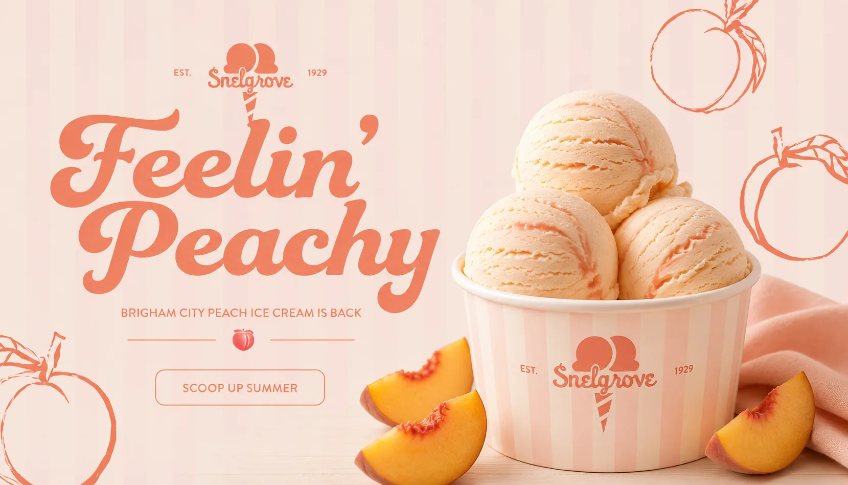 Feelin' Peachy — Brigham City Peach ice cream is back. Scoop up summer.
