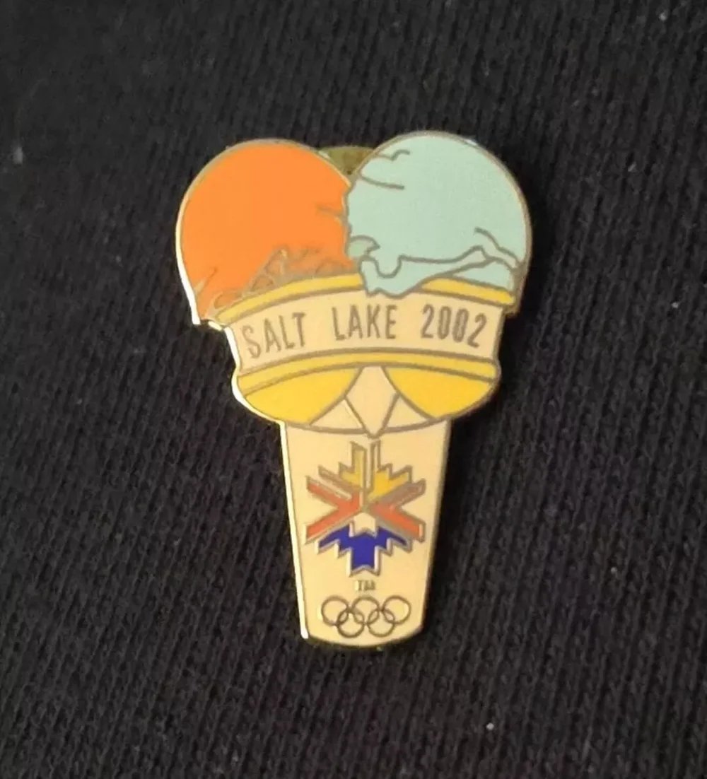 Salt Lake 2002 Olympic ice cream cone pin